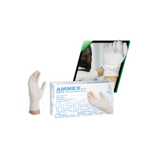 爱马斯（AMMEX）TLFCMDI一次性手套乳胶医用手套 橡胶加厚食品美容牙科检查实验家务 乳白色1000只/10盒L