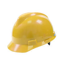 华信（woshine）ABS安全帽 小金刚V型安全帽 一指键可印LOGO建筑工地安全帽 黄色 定做