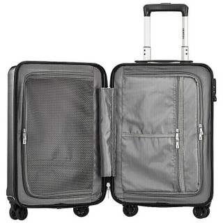 法国乐上(LEXON) 商务拉杆箱20英寸登机箱旅行箱万向轮行李箱ABS+PC材质 碳纤维色