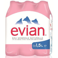 evian 依云 法国原装进口 evian依云矿泉水 1.5L*6瓶