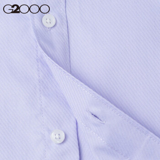 G2000 men男士短袖衬衫时尚商务休闲上衣白色衬衣夏季新款 浅紫色/82 03/170