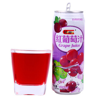Hamu 台湾红葡萄汁饮料 490ml x4罐