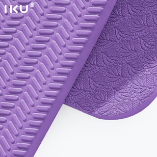 IKU瑜伽垫加厚15mm加宽80cm防滑仰卧起坐平板支撑TPE瑜珈健身垫子 紫罗兰