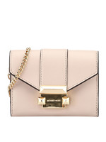 MICHAEL KORS 迈克·科尔斯 MK女包 WHITNEY系列粉色皮革女士卡包零钱包