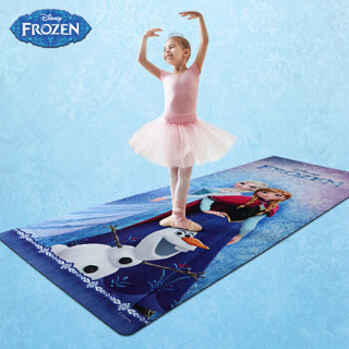 迪士尼（disney）正版授权瑜伽垫1.5mm加宽68CM便携可折叠天然橡胶健身垫专业防滑绒面铺巾瑜伽毯 冰雪奇缘