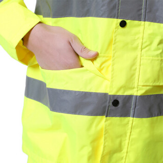 博迪嘉 高可视警示雨衣套装 荧光黄色 CN032 XXXL