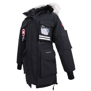 CANADA GOOSE 女士黑色连帽欧版RELAXED宽松羽绒服 9501L 61  XXS