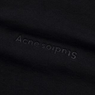 ACNE STUDIOS Odice Emboss系列女士黑色圆领长袖运动衫 AI0022 BLACK XS码