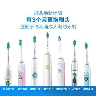 飞利浦(PHILIPS) 电动牙刷头 牙菌斑防御+专业标准型套装 HX9021/67+HX6011/05 适配HX6730 HX6803 HX6856