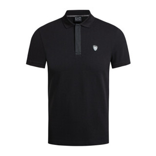 EA7  EMPORIO ARMANI 阿玛尼奢侈品19春夏新款男士POLO衫 3GPF09-PJP8Z BLACK-1200 L