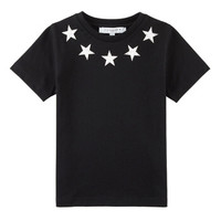 GIVENCHY KIDS 纪梵希 奢侈品童装 男童黑色棉质星星短袖T恤 H25095 09B 12A/12岁/150cm