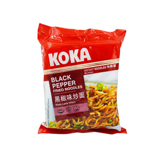 新加坡进口 KOKA方便面 黑椒炒面泡面拌面 85g*10包