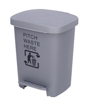 星工（XINGGONG）办公室家用脚踏式塑料垃圾桶 生活废物垃圾桶定制 50L加厚灰色脚踏桶