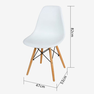 尼德（need）亚当系列 时尚设计休闲咖啡餐椅子 ABS学习家用办公会议洽谈专用电脑椅子 AE92D 白色