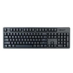 SBARDA 思巴达KG06 樱桃轴机械键盘 104键红轴德国原厂Cherry轴 黑色游戏键盘