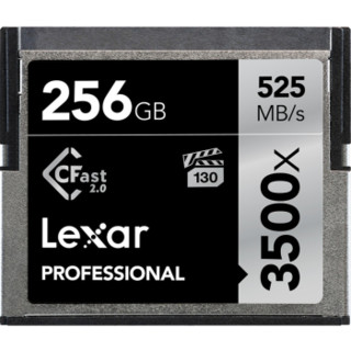 雷克沙 CFast2.0卡3500X  525M 4K存储卡 1DXII 摄像机内存卡 CFast卡256G