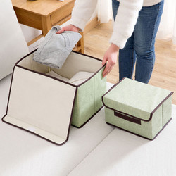 收纳箱布艺收纳盒整理箱衣服收纳盒子可折叠储物盒家用无纺布有盖