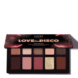 NYX 10色亮泽玫瑰金眼影 Love Lust & Disco