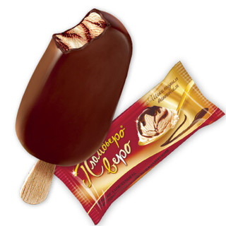 普隆别尔 俄罗斯冰激凌 维罗巧克力味脆皮冰淇淋 4*80g 4支装 原装进口
