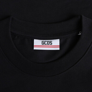 GCDS 男士黑色棉质新主题比卡丘系列短袖T恤衫 PK19M020002 02  L码