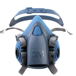 3M 防毒面具  硅胶半面型防护面罩 中号 7502 7502 单面具