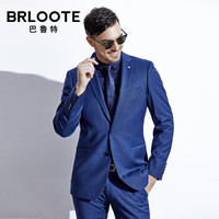 Brloote/巴鲁特男套装西服上装 春秋季商务修身羊毛西装外套 藏蓝 165/88A
