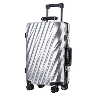PointKid 铝框拉杆箱28英寸万向轮出差旅行箱时尚个性男女密码锁行李箱包 1708尊贵银