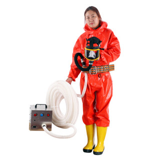 谋福  8551 强制送风呼吸器电动式空气呼吸器 单人长管防毒面具 （送风呼吸器 配20米长管款）