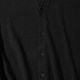 俞兆林针织衫男纯色V领开衫男青年时尚潮流休闲外套YMYC197303黑色XL