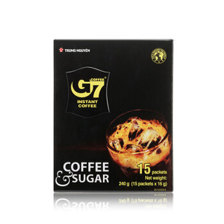 越南进口中原G7二合一速溶黑咖啡加糖240g