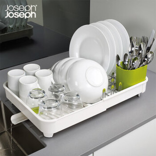 JOSEPH JOSEPH 英国 厨房置物架可伸展式排水碗架置物架晾干晒干厨具架 白色