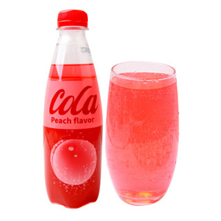 马来西亚原装进口 晃动粉色水蜜桃味可乐碳酸饮料400ml*6瓶装