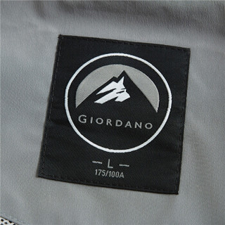 佐丹奴（Giordano） 风衣 男士薄款外套秋冬网布内衬连帽衫风衣01079729  06银丝灰色 加大码
