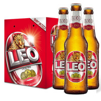 LEO豹王啤酒 泰国原装进口啤酒330ml*6瓶装 整箱装 大麦芽啤酒