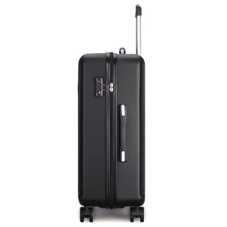 爱登堡拉杆箱黑色20英寸行李箱男女防刮登机箱旅行箱万向轮轻便密码箱子 DX963001-20B