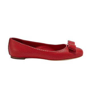 Salvatore Ferragamo 菲拉格慕 女士红色羊皮革芭蕾平底鞋 0705176_1D _ 70