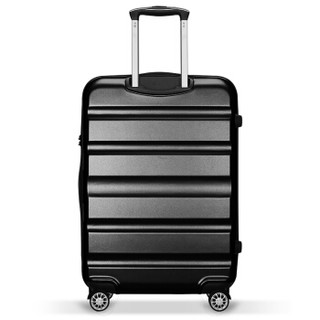 爱登堡拉杆箱黑色20英寸行李箱男女防刮耐磨旅行箱轻便登机箱密码箱子DX180712-20B