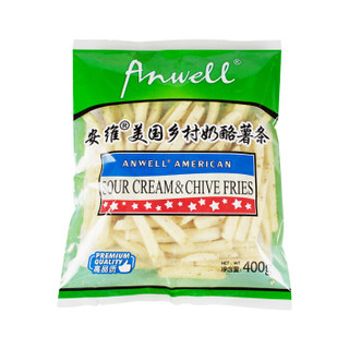 安维（Anwell）美国进口 乡村奶酪薯条 400g 非转基因 薯条冷冻 方便菜 生鲜 油炸小食