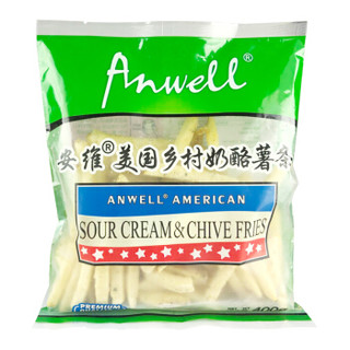 安维（Anwell）美国进口 乡村奶酪薯条 400g 非转基因 薯条冷冻 方便菜 生鲜 油炸小食
