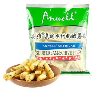 安维（Anwell）美国进口 乡村奶酪薯条 400g 非转基因 薯条冷冻 方便菜 生鲜 油炸小食