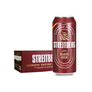 STREITBERG 斯坦伯格  黑啤酒 500ml*24听  *2件