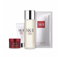 SK-II 限量护肤四件套装（神仙水75ml+洁面霜20g+肌源修护面霜15g+面膜1片）