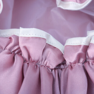 防水洗澡帽双层沐浴发套 居家清洁防尘发罩 厨房防油烟头套 黛粉色