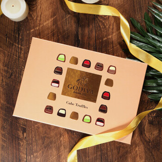 歌帝梵（GODIVA）比利时进口 松露形立方巧克力礼盒6颗装 经典礼盒