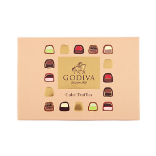 歌帝梵（GODIVA）比利时进口 松露形立方巧克力礼盒6颗装 经典礼盒