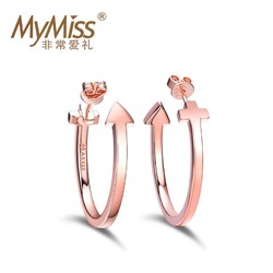 MyMiss 非常爱礼 925银镀铂金耳钉