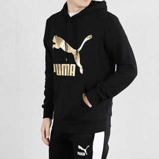 彪马PUMA  男子  帽衫  套头衫  Classics Logo Hoody TR  针织卫衣  595907 51  黑L码