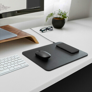 飞遁（LESAILES）无线充电器鼠标垫安卓苹果通用 大号加厚游戏鼠标垫电脑桌垫 黑色