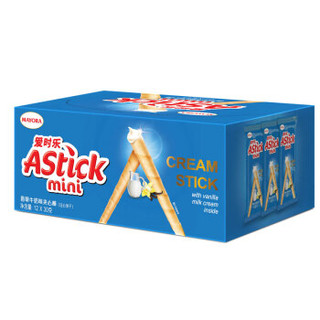 爱时乐 (Astick) 香草牛奶味夹心棒（注心饼干） 360g 盒装  休闲零食 威化
