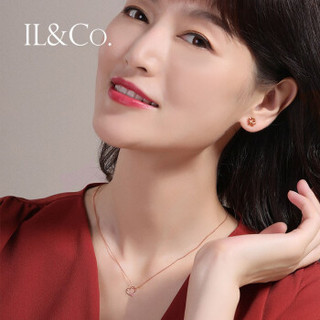 IL&CO J13049 女士18K金红宝石吊坠 0.1g